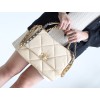 【新登場】CHANEL 19Bag ミッドサイズハンドバッグ アップグレードバージョン ミルクアプリコット色 - エレガンスと実用性の融合​