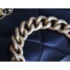 【新登場】CHANEL 19Bag ミッドサイズハンドバッグ アップグレードバージョン ブラックゴールドクラス - 三色金色チェーンで輝くエレガンス