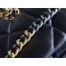 【新登場】CHANEL 19Bag ミッドサイズハンドバッグ アップグレードバージョン ブラックゴールドクラス - 三色金色チェーンで輝くエレガンス