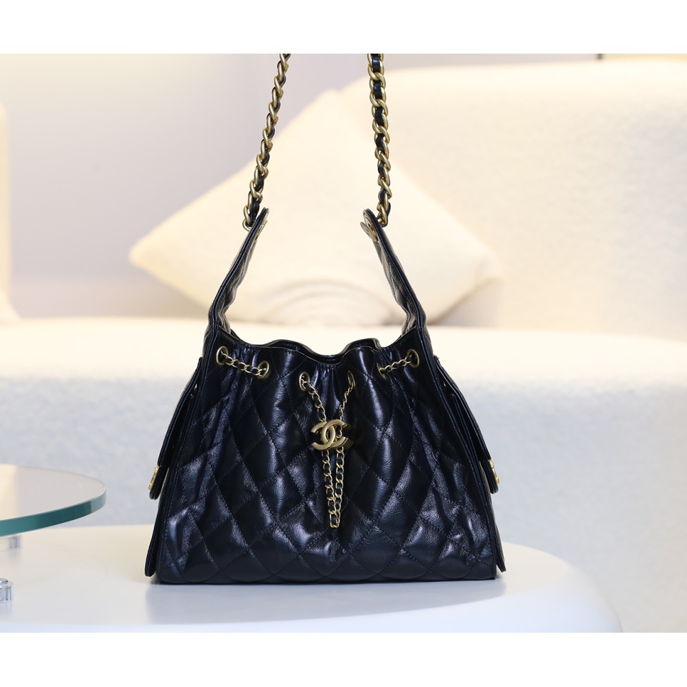 2025NEW-003 最新 CHANEL 25bag ドローコードデザイン：ヒッピーホボスモールサイズの圧倒的存在感 30×28×16 cm 