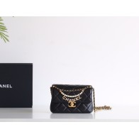2025NEW-037 シャネル 24A パール&アルファベットチェーン CF フラップバッグ:拡幅設計の可愛らしさとエレガンスの究極融合 19x13.5x8cm