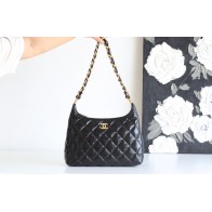 2025NEW-039 シャネル 24A 太チェーンホボアームバッグ:ヴィンテージ感とノン chalant 雰囲気の究極融合 29x32x10cm