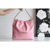 【No.22 香水 100 周年記念】Chanel 22bag ゴミ袋バッグ - モンテベロ油蝋牛革 × 独創的デザイン 39×42×8cm 