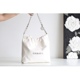 【No°22 香水 100 周年記念】Chanel 22 バッグ ゴミ袋デザイン - モンテベロ油蝋牛革 × バランスの取れたモダンクラシック 35×37×7cm