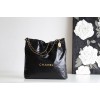 【No°22 香水 100 周年記念】Chanel 22 バッグ ゴミ袋デザイン - モンテベロ油蝋牛革 × 圧倒的存在感 39×42×8cm