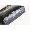 【No°22 香水 100 周年記念】Chanel 22 バッグ ゴミ袋デザイン - モンテベロ油蝋牛革 × 圧倒的存在感 39×42×8cm