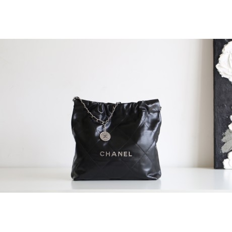 【No°22 香水 100 周年記念】Chanel 22 バッグ ゴミ袋デザイン - モンテベロ油蝋牛革 × 現代的美貌 35×37×7cm