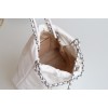 【進化系ミニ】Chanel mini 22bag アップグレード版 - Antiba zp 革 × レトロシルバー ゴミ袋デザイン 19×20×6 cm