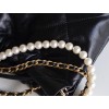 【23SS 人気 No.1】Chanel ミニ 22 パールゴミ袋バッグ - ゴミ袋ミニ × パールアクセント 2023 年必須ファッションアイテム 20×18×6.5cm
