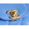 【CHANEL 24P】ケリー トートバッグ 瑠璃藍（ルリブルー） 中国伝統色 × レトロデザイン 話題の夏バッグ15×19×9 cm