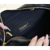 Chane1 24A ボウリングバッグ ブラック＆ゴールド｜圧倒的な魅力で全スタイルを制する、大容量ファッション感爆発のバッグ​21×33×14.5 cm