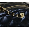Chane1 24A ボウリングバッグ ブラック＆ゴールド｜圧倒的な魅力で全スタイルを制する、大容量ファッション感爆発のバッグ​21×33×14.5 cm