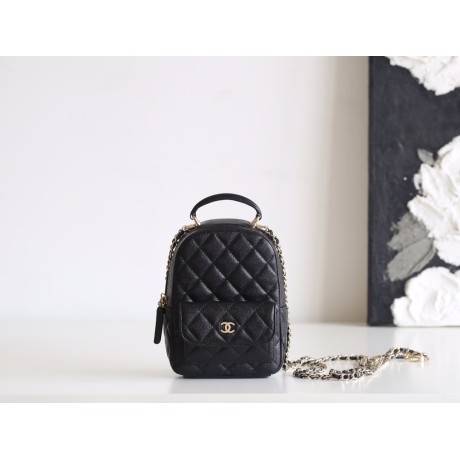 【入荷】シャネル 24C ハイドンブランド ミニリュック ライチ牛皮革 3way 実用ファッションバッグ 18×13×9cm