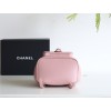 【24P 春夏限定】シャネル Duma ダブルショルダーバッグ ホワイト L サイズ スクラッチ加工小牛皮 16K ゴールドクランプ 万能大容量ファッション 18×24×17cm