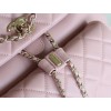 【24P 春夏限定】シャネル Duma ダブルショルダーバッグ ホワイト L サイズ スクラッチ加工小牛皮 16K ゴールドクランプ 万能大容量ファッション 18×24×17cm