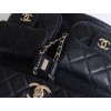 【24P 春夏新登場】Chanel ダブルポケット ヴィンテージ バックパック 「カエルのダブルショルダーバッグ」 ハイブリッド肩紐 20.5×20×11.5cm