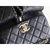 【24P 春夏新登場】Chanel ダブルポケット ヴィンテージ バックパック 「カエルのダブルショルダーバッグ」 ハイブリッド肩紐 20.5×20×11.5cm