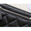 【シャネル クラシック 3 つ折り財布】キャビアレザー × ダブル C ロゴ マルチファンクション実用派 11.5×10.5×3cm
