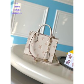 モノグラムアンプラント【フランス 163C01 チップ】OnTheGo スモールサイズハンドバッグ M14403｜Monogram Empreinte レザー｜イタリア産 A 級牛革｜メタルチェーン付き 25x19x11.5cm