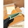 【M14155】アイスグリーン パーソナライズドカスタム LV x TM Romy 名刺入れ｜村上隆コラボ｜パンダジップ 12×8×0.8cm