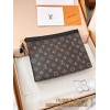 【M61692】Monogram Eclipse モノトーングレー A 級全鋼 パーソナライズド Pochette Voyage ミドルハンドバッグ｜大容量収納｜ビジネス向け 27×21×6cm