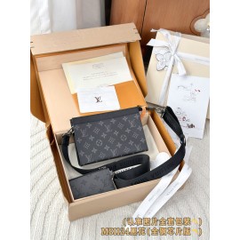 【M81124】ブラックモノグラム A 級全鋼 パーソナライズドカスタム Gaston Wearable Wallet｜輸入一級牛革｜ハンドバッグ兼スマートウォレット 22×14.5×4.5cm
