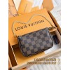Mini Pochette Accessoires【N58009】コーヒーダミエ Ａ級全鋼 パーソナライズドカスタム Mini Pochette Accessoires｜柔軟 Monogram キャンバス｜丸みフォルムマルチアクセサリー 15.5×10.5×4cm