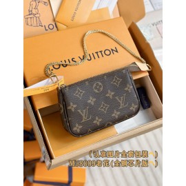 Mini Pochette Accessoires【M58009】モノグラム A 級全鋼 パーソナライズドカスタム Mini Pochette Accessoires｜柔軟 Monogram キャンバス｜丸みフォルムマルチポケット 15.5×10.5×4cm