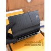 M61697 ブラックモノグラム A 級全鋼版 パーソナライズドカスタム Brazza ロングウォレット｜Monogram キャンバス × 粒面牛革｜マスキュリンデザイン 10×19×2cm