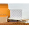 M30423 ホワイトモノグラム A 級全鋼 パーソナライズドカスタム Pochette Voyage MM トラベルポーチ｜Taïga 皮革 ×Monogram Eclipse キャンバス｜スタイリッシュ多用途 27×21×6cm