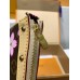 免税版 Louis Vuitton x 村上隆 Pochette Accessoires ハンドバッグ|明るい桜柄と個性的なデザイン 13×4×22cm