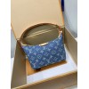モノグラムデニム 免税版 M82949G 全鋼製 Hills Pochette ポシェットバッグ｜Monogram Denim キャンバス サンドウォッシュ仕上げ 18.5×11×6.5 cm