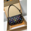 モノグラム・マルチカラー 全鋼製 M13663G Pochette Accessoires ハンドバッグ｜Louis Vuitton x 村上隆 コラボ カラフルな Monogram 柄 13×4×22cm