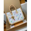 モノグラム・マルチカラー 免税版 M13079G 全鋼製 Louis Vuitton x 村上隆 OnTheGo ミッドサイズハンドバッグ｜カラフルな Monogram で遊び心溢れるデザイン 27×14×35cm