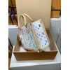 モノグラム・マルチカラー 免税版 M13079G 全鋼製 Louis Vuitton x 村上隆 OnTheGo ミッドサイズハンドバッグ｜カラフルな Monogram で遊び心溢れるデザイン 27×14×35cm