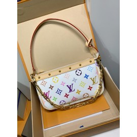 モノグラム・マルチカラー 全鋼製 13404G Louis Vuitton x 村上隆 コラボ Pochette Accessoires ハンドバッグ｜カラフルな Monogram で個性的なファッションを体現 13×4×22cm