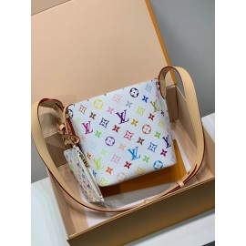 モノグラム・マルチカラー 免税版 M13089G 全鋼製 Louis Vuitton x 村上隆 All In BB ハンドバッグ｜遊び心のあるレインボーデザイン 18×12×16cm