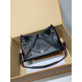  免税版 M24860G 全鋼製 CarryAll BB ハンドバッグ｜柔らかい羊革 × ファッショナブルなシワ加工のデザイン 17×10×26cm
