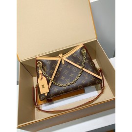 モノグラムバッグ 全鋼製 M13014G CarryAll BB ハンドバッグ｜Monogram キャンバス × 華やかなチェーンデコレーションのトレンド感 17×10×26cm
