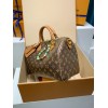 モノグラムバッグ 全鋼製 N87212G Speedy Soft 30 Boho ハンドバッグ｜Monogram キャンバスとボホチックなデザインの融合​キーワード：N87212G, 全鋼製，Speedy Soft 30 Boho ハ 21×17×30cm