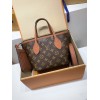 モノグラムバッグ 免税特典！M12209 棕 G 全鋼製 Neverfull Bandoulière Inside Out BB ハンドバッグ｜ダブルフェイス × 着脱ポーチ × 斜め背負い、洗練された細部で魅力満点 14×9×24cm
