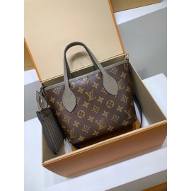 モノグラムバッグ 全鋼 M12109G Neverfull Bandoulière Inside Out BB ハンドバッグ｜両面仕様 × 着脱ポーチ × 斜め掛け、メタルアクセントで洗練感満載​ 14 x 9 x 24 cm