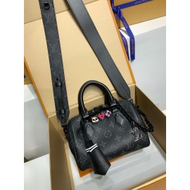  免税特典！M24474G 全鋼 LV 新モデル Speedy 18Cm｜七夕カスタマイズ × 黒地モノグラムセット、専属のバッグを創り上げよう Speedy 18Cm