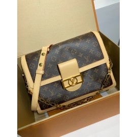 モノグラムバッグ 免税版 M47149G Dauphine Soft ラージハンドバッグ｜2024 年春夏コレクション × 柔らかい Monogram キャンバス、LV Circle ロゴで高級感満載​ 28×20×11cm