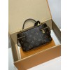 モノグラムバッグ M47125G Vanity Chain Pouch ハンドバッグ｜クラシック化粧ケースインスピレーション ×Monogram キャンバス、LV 刻印ロックで個性的な逸品​ 19×11.5×6.5cm