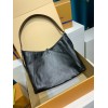  全鋼 M25143G CarryAll Dark ミドルハンドバッグ｜2024 年春夏コレクション × 柔らかい羊革、メタルパーツとシワ模様で魅力的な大容量バッグ​ 39×30×15cm
