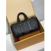 モノグラムバッグ 全鋼 M46271G Keepall 25 ハンドバッグ｜Monogram Eclipse Reverse キャンバス × クラシック柄再解釈、安全なファスナー式構造で貴重品を守る​ 25×15×11cm
