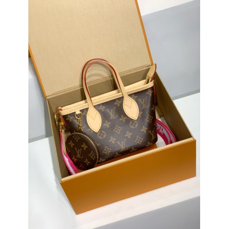 モノグラムバッグ 免税特典！M46786G 全鋼製 Neverfull BB ハンドバッグ｜スケールダウンデザイン × テキスタイルバンドとコインケース、コンパクトで実用的な逸品​ 24×14×9cm