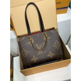 モノグラムバッグ 免税版 M45321 Onthego ミドルサイズハンドバッグ｜Monogram ツーフェイスデザイン × 多彩な背負け方、大容量で収納性抜群のハイエンド逸品​ 35×27×14cm