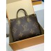 モノグラムバッグ M45039 Onthego ミドルサイズハンドバッグ|Monogram×Monogram Reverse デュアルキャンバス、多様な背負け方と大容量で日常に欠かせない 35×27×14cm